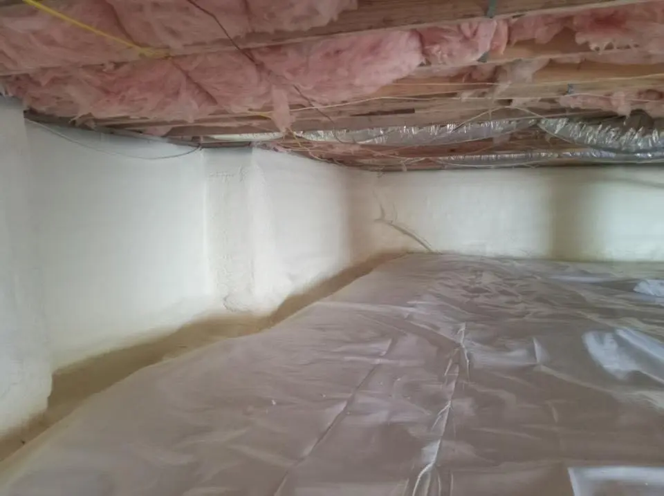 Crawl space encapsulation with closed-cell spray foam for Attic Insulation in St. Joseph